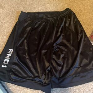 Black athletic men’s 2xl basketball shorts AND1